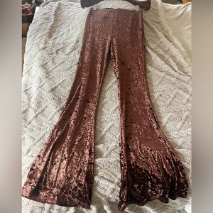 Bear Dance brown flare pants, size M